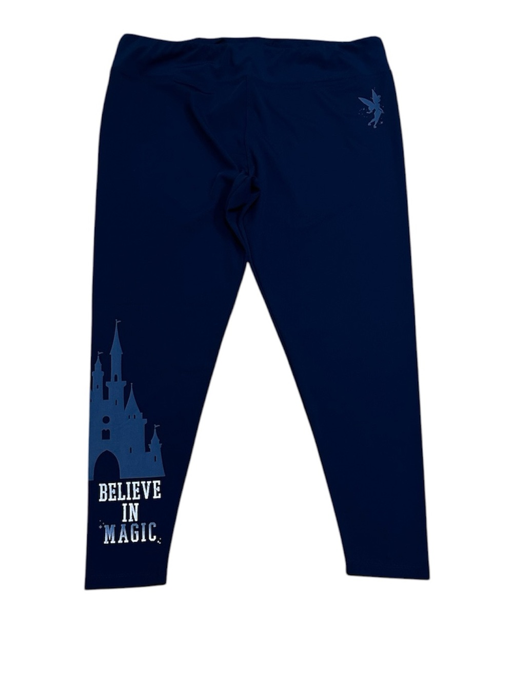 Disney Parks Believe in Magic Leggings Blue Castle Tinker Bell Plus Size 1X
